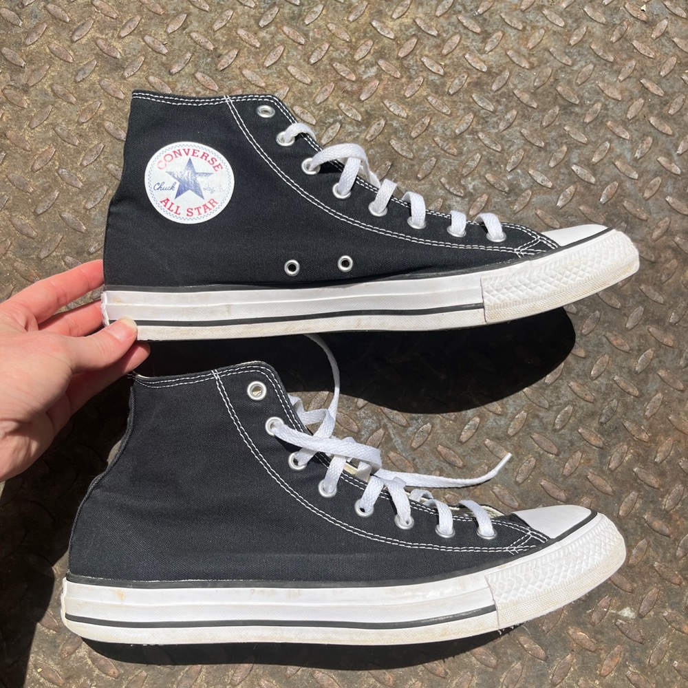 Converse black high tops